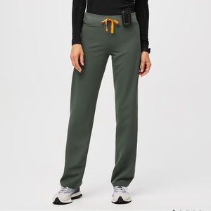 FIGS Scrub Pants Womens Large Green Moss Livingston Basic Nurse T21003